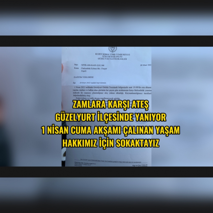 1 Nisan cuma akşamı Güzelyurt çemberi bizleri bekliyor