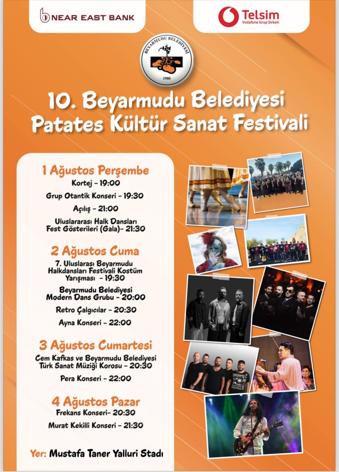  10. Beyarmudu Belediyesi Patates Kültür Sanat Festivali bu akşam başlıyor