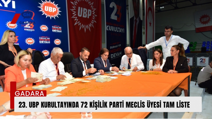 23. UBP Kurultayında Netleşen Son Parti Meclis Üye Listesi