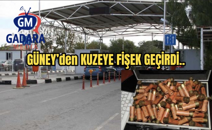 250 adet av tüfeği fişeğini güneyden kuzeye geçirirken yakalandı.