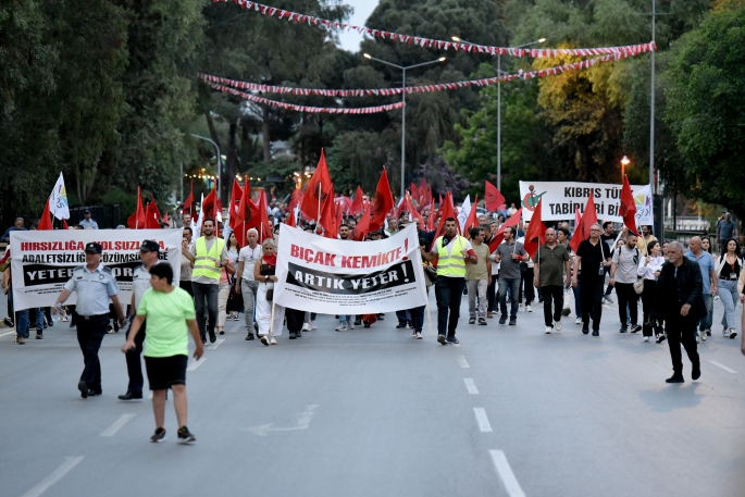 32 örgüt Lefkoşa'da eylem yaptı