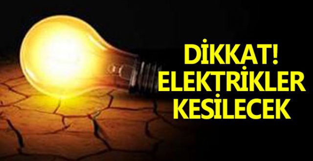 5 saat elektrik yok !!