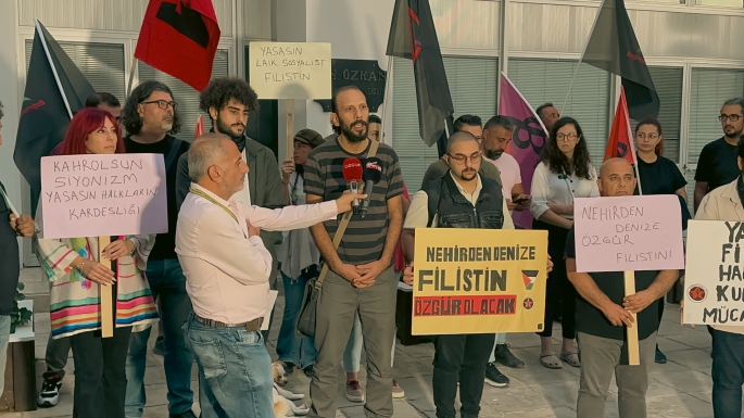  ABD temsilciliği önünde Filistin halkına destek eylemi