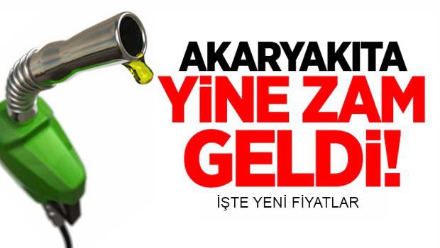 Akaryakıta Yine Zam Geldi!!