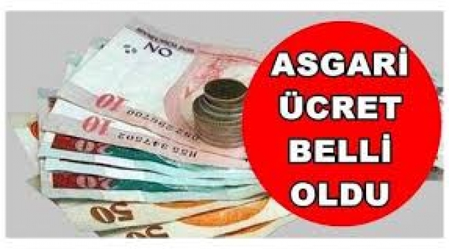 Asgari ücret belirlendi 