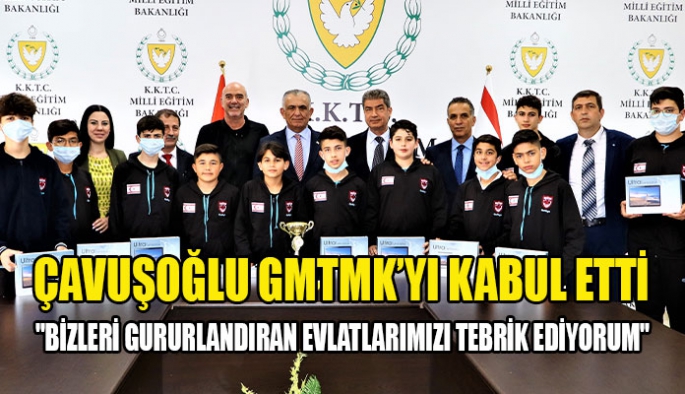 Bakan Çavuşoğlu, Gazimağusa Türk Maarif Koleji Erkek Voleybol Takımını Kabul Etti