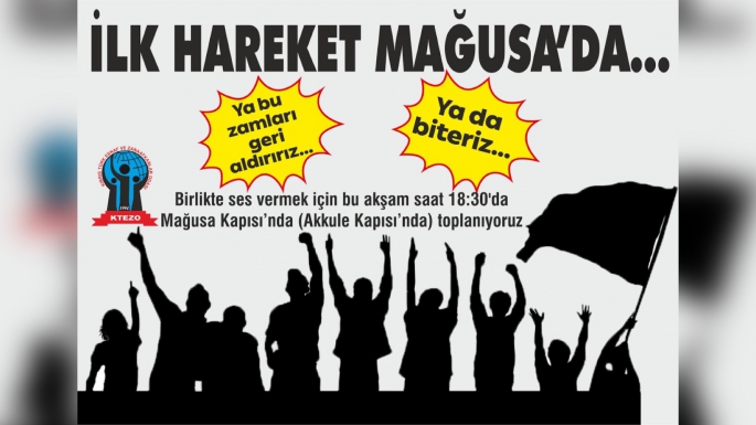 Bu akşam Mağusa’da, Mağusa Akkule Kapısı’nda saat 18:30’da İlk Hareket Başlıyor 