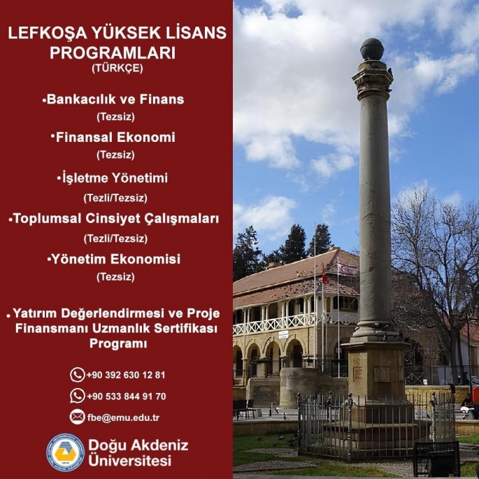  DAÜ'nün Lefkoşa'da yürütülen yüksek lisans programlarına kayıtlar başladı