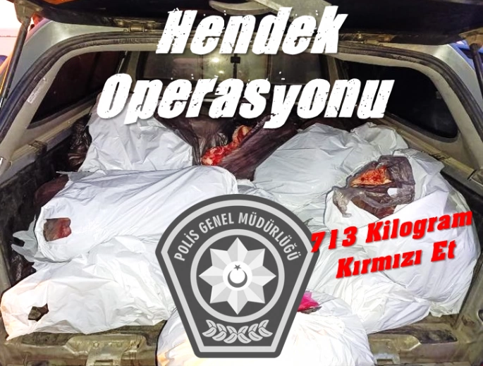 Demirhan’da “Hendek Operasyonu”: 713 kilogram kaçak et tespit edildi, 1 kişi tutuklandı