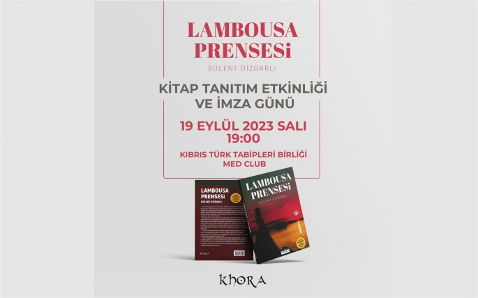 Dizdarlı’nın yeni kitabı Lambousa Prensesi yarın tanıtılıyor