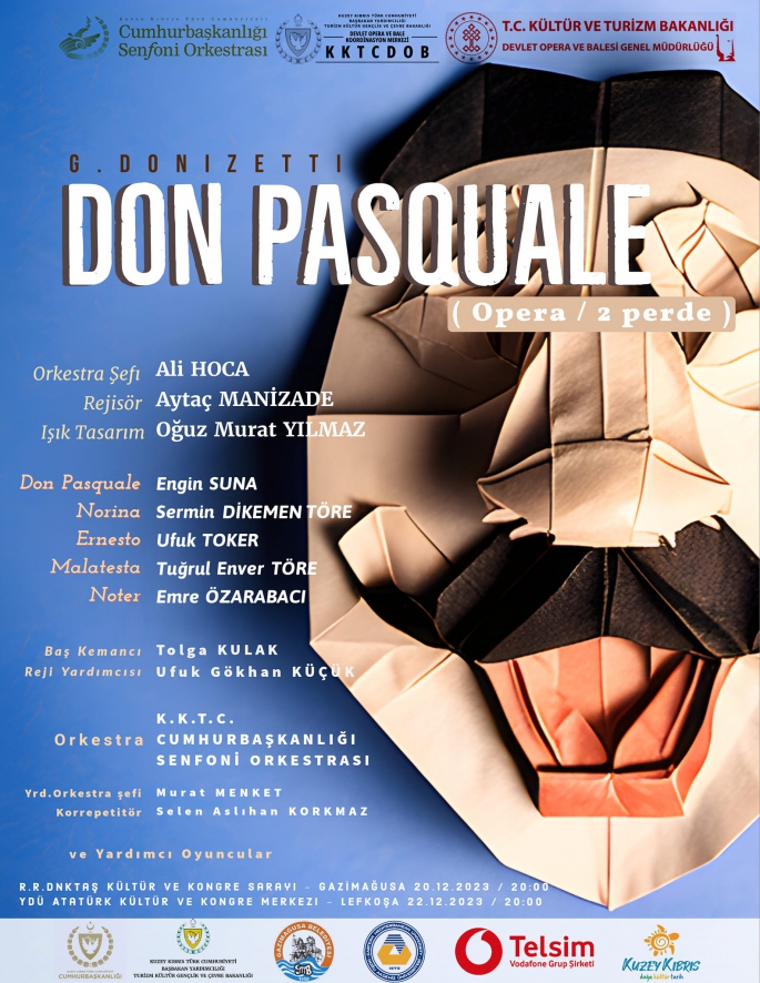  Don Pasquale Operası 20 Aralık’ta Gazimağusa’da…