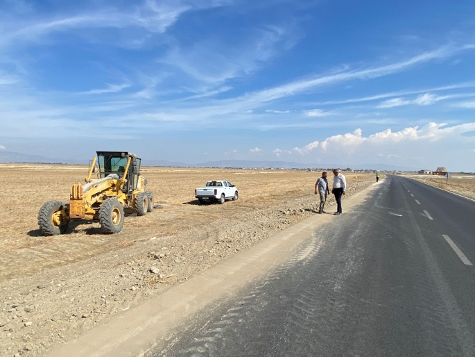 Dörtyol-Türkmenköy arası banket düzenleme çalışmaları tamamlandı