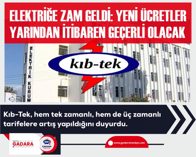  Elektriğe zam