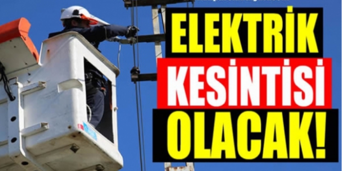  Esentepe’de bugün bölgesel elektrik kesintisi