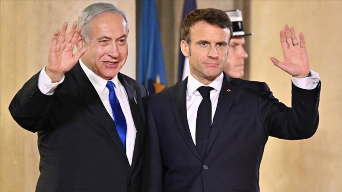  Fransa Cumhurbaşkanı Macron, İsrail Başbakanı Netanyahu ile Orta Doğu'yu görüştü