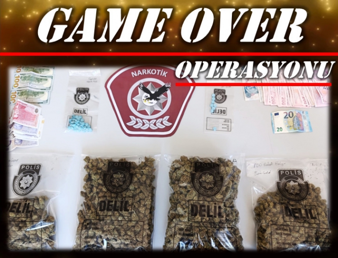  “Game Over” operasyonunda uyuşturucu ve nakit para ele geçirildi