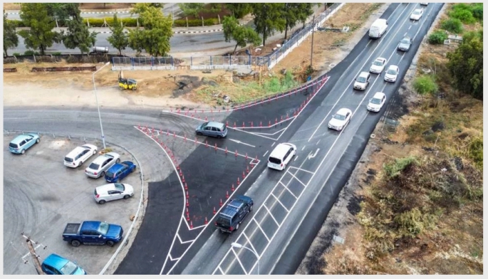 Gazimağusa’da Ünimar Kavşağı’nda yol düzenlemesi yapıldı