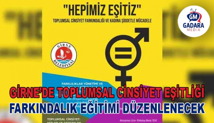 Girne Belediyesi Danışma ve Destek Merkezi, Toplumsal Cinsiyet Eşitliği farkındalık eğitimi düzenleyecek