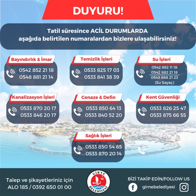  Girne Belediyesi yeni yıla hazır