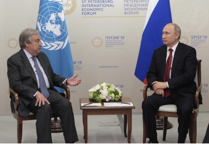 Guterres, Putin'le bir araya geldi