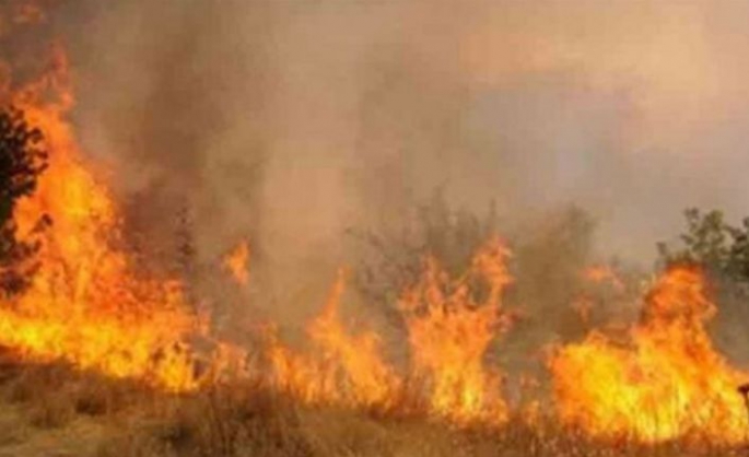 Güvercinlik köyünde bir  arazide içerisinde yangın çıktı.