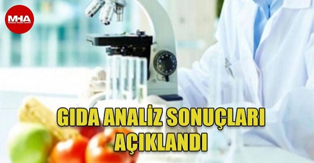 Haftalık Gıda Analiz Sonuçları Açıklandı.