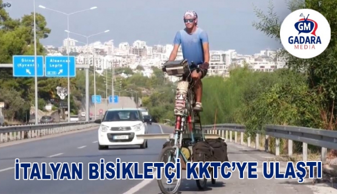 İtalyan bisikletçi KKTC'ye ulaştı