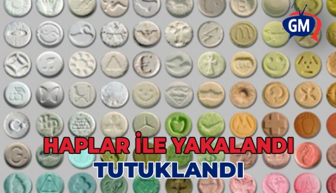 KKTC'YE GİRİŞ YAPTI HAPLAR İLE YAKALANDI