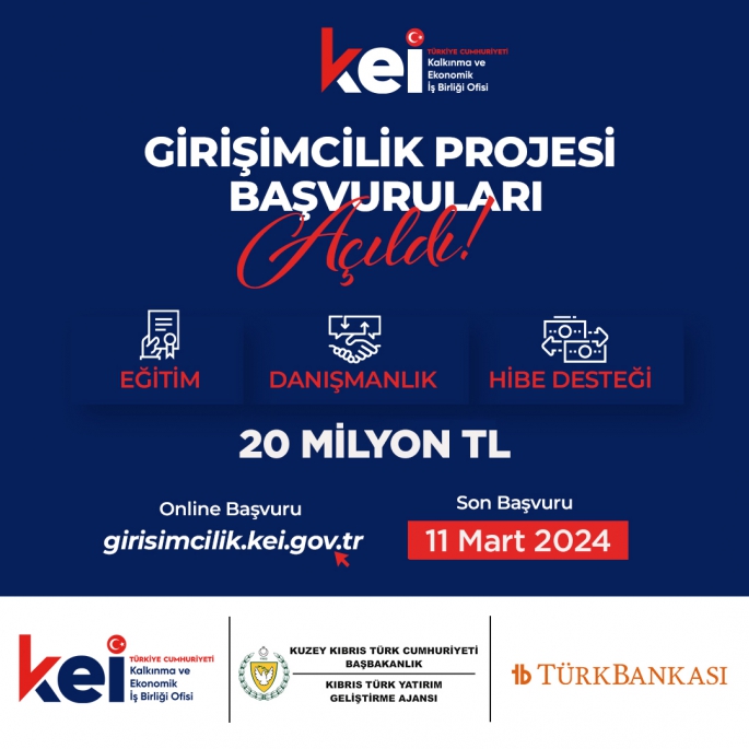  KKTC'ye Girişimcilik Desteği: KEİ Ofisi'nden 20 Milyon TL finansman