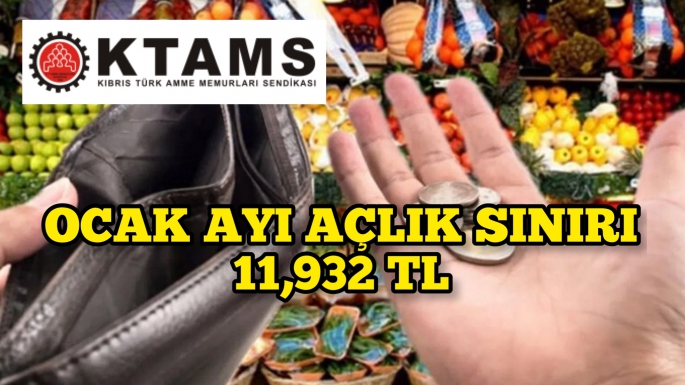 KTAMS Ocak ayı açlık sınırını açıkladı 