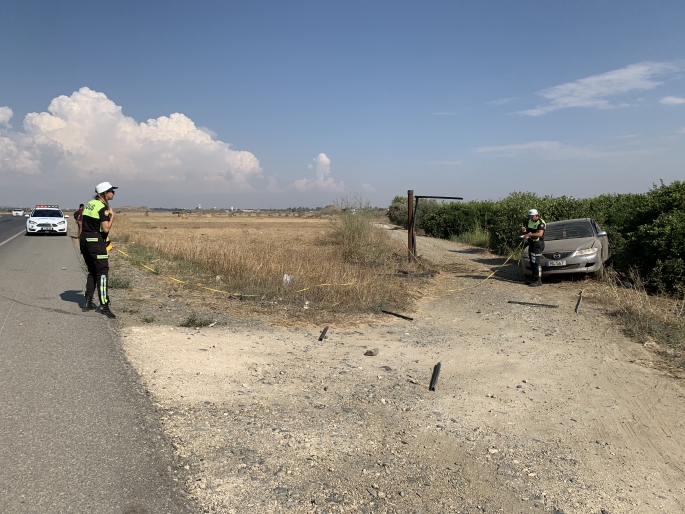 Lefkoşa Güzelyurt anayolunda kaza 