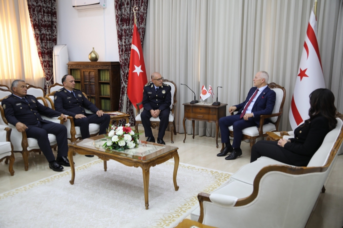  Meclis Başkanı Töre, Polis Genel Müdürü Kuni ve PGM yardımcılarını kabul etti