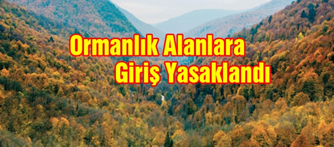 ORMANLARA GİRİŞLER YASAKLANDI