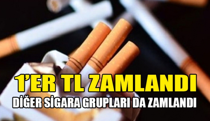 Sigara zamlandı , bir paket sigara 25 tl oldu 