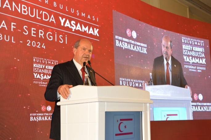  Tatar İstanbul’daki sergi açılışında vurguladı:Gelecek nesillere bize yakışır bir KKTC teslim edebilmek için mücadelemizi sürdürüyoruz