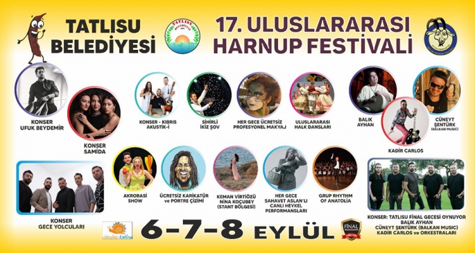  Tatlısu Harnup Festivali Cuma günü başlıyor