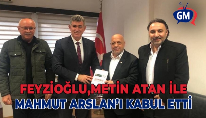 Türkiye'nin Lefkoşa Büyükelçisi Metin Feyzioğlu, Metin Atan ile Mahmut Arslan'ı kabul etti