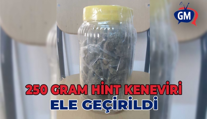 YAPILAN ARAMADA 250 GRAM HİNT KENEVİRİ BULUNDU