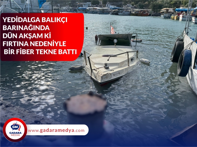 YEDİDALGA'DA TEKNE BATTI!