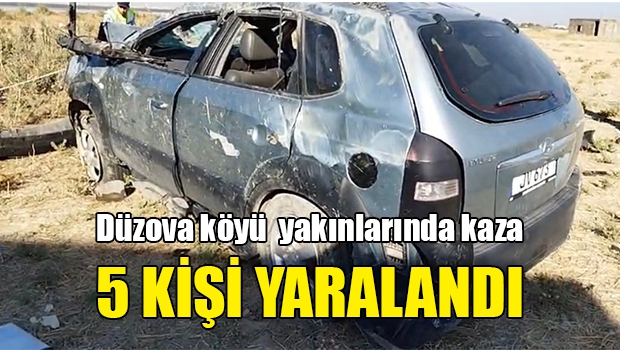 Yoldan çıktı takla attı